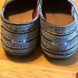 Toms Silver Metallic Stripe